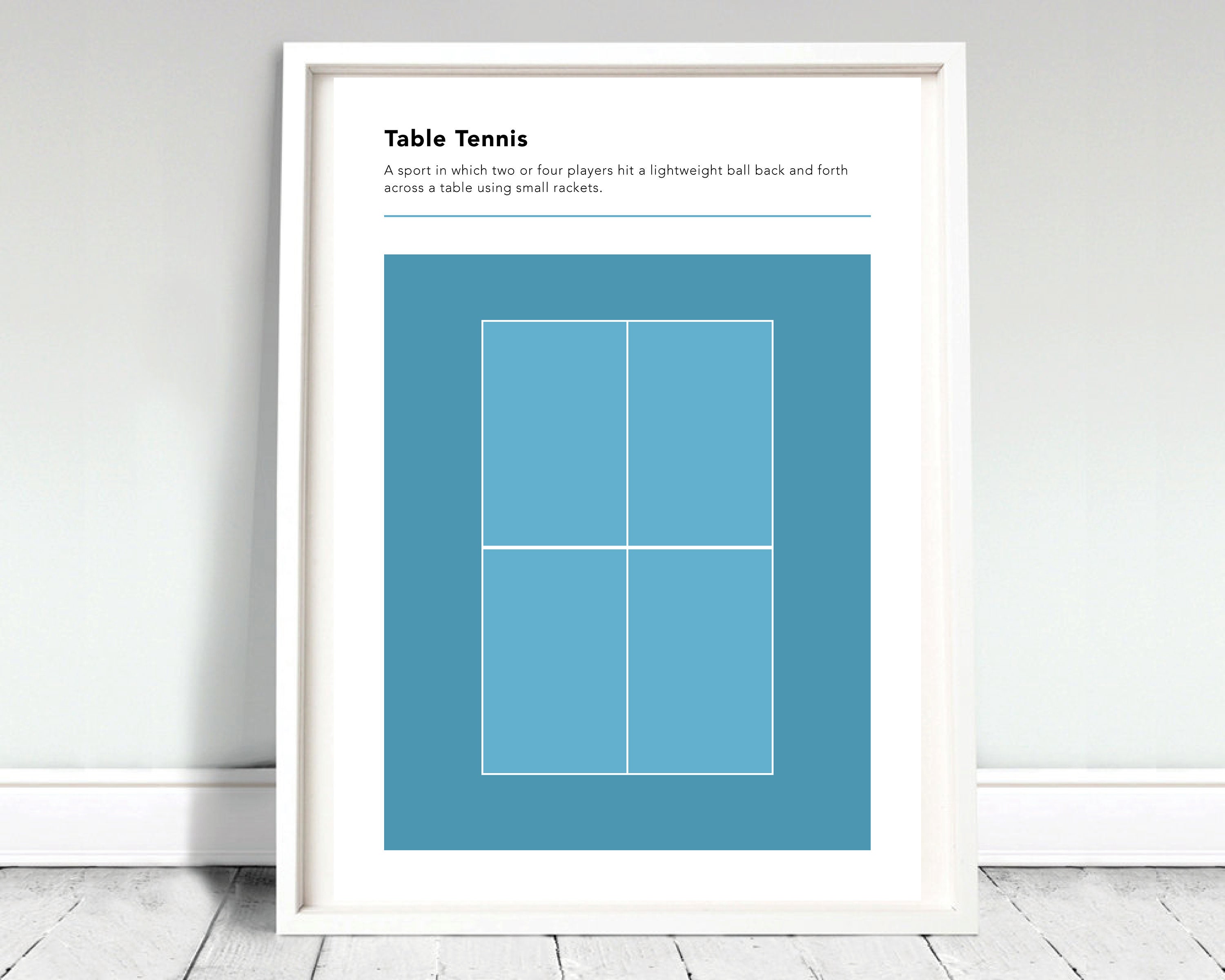 Table Tennis Poster / Table Tennis Print / Table Tennis Definition