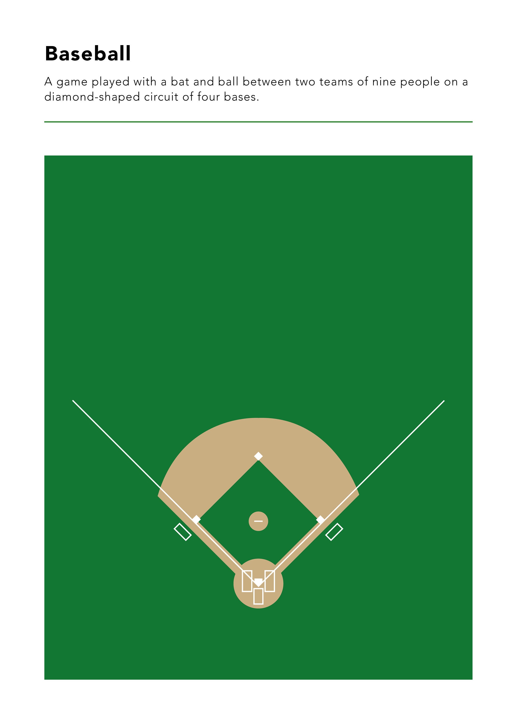 Baseball Definition Poster / Baseball Print / Baseball / Baseball Field