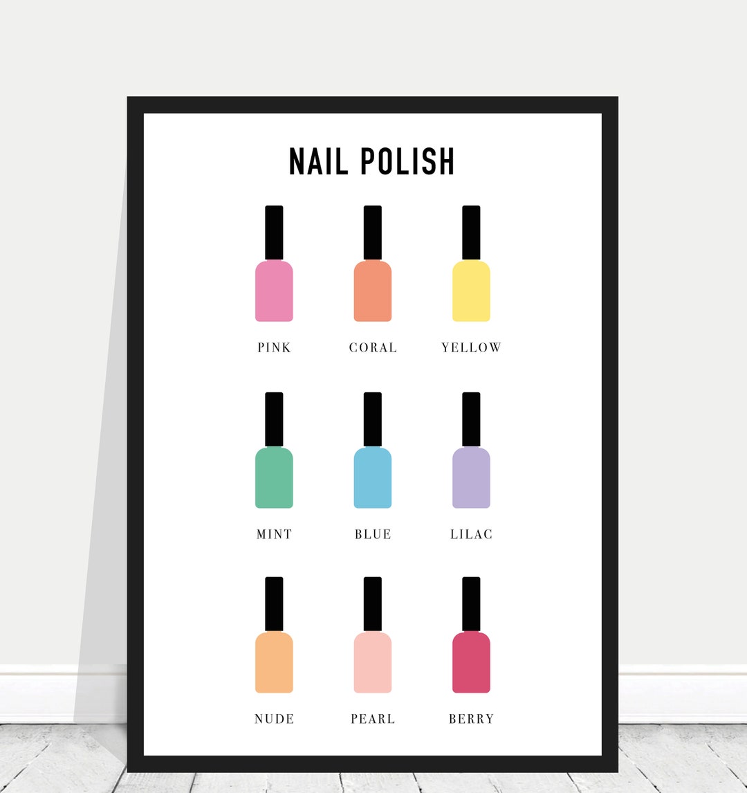 Nail Polish Print / Nail Polish Poster / Makeup Poster / Makeup Print