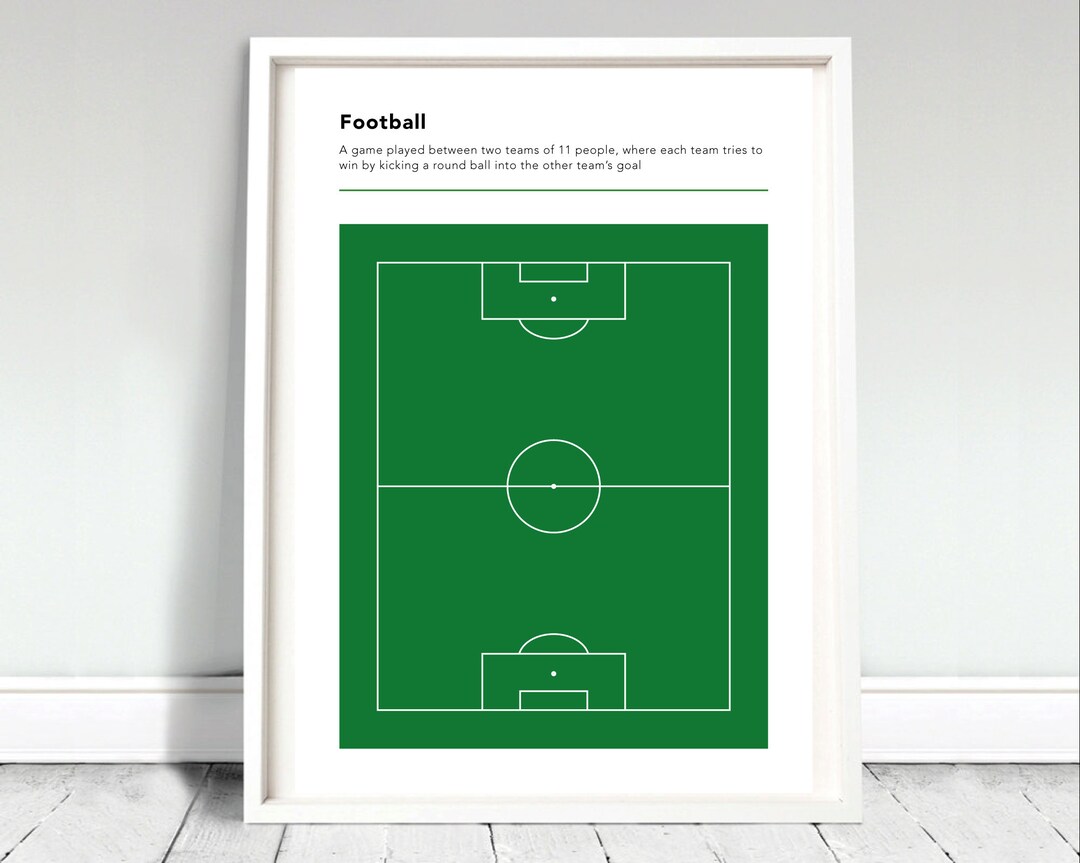 Football Fan Poster / Football Pitch Print / Football Bedroom - Etsy UK