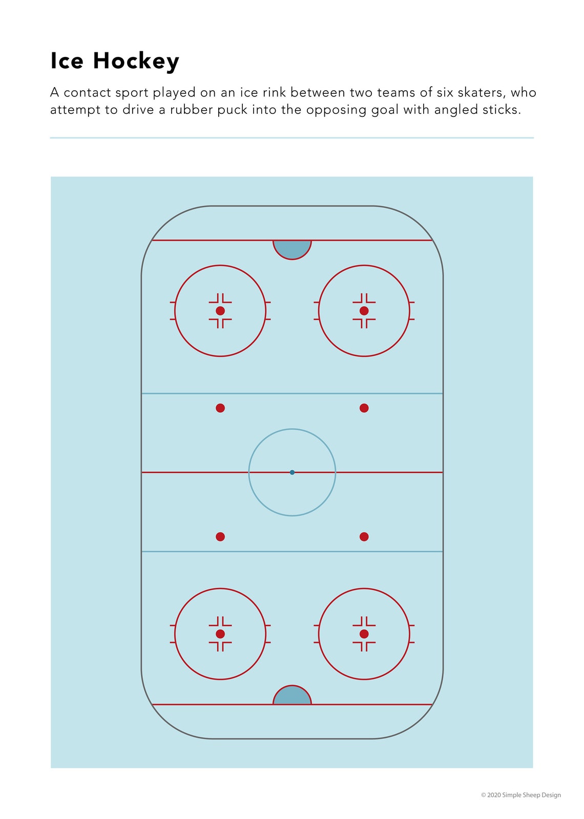 Ice Hockey Definition Poster / Ice Hockey Print / Ice Rink Etsy