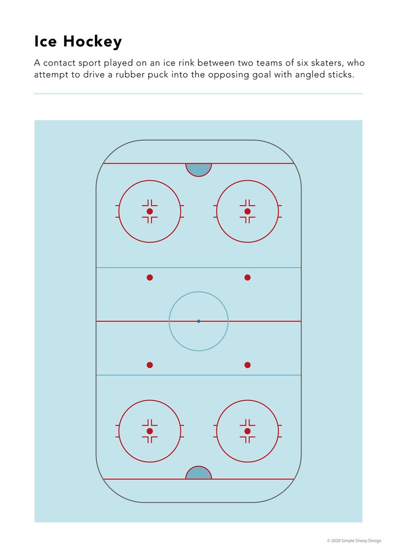 Ice Hockey Definition Poster / Ice Hockey Print / Ice Rink Etsy