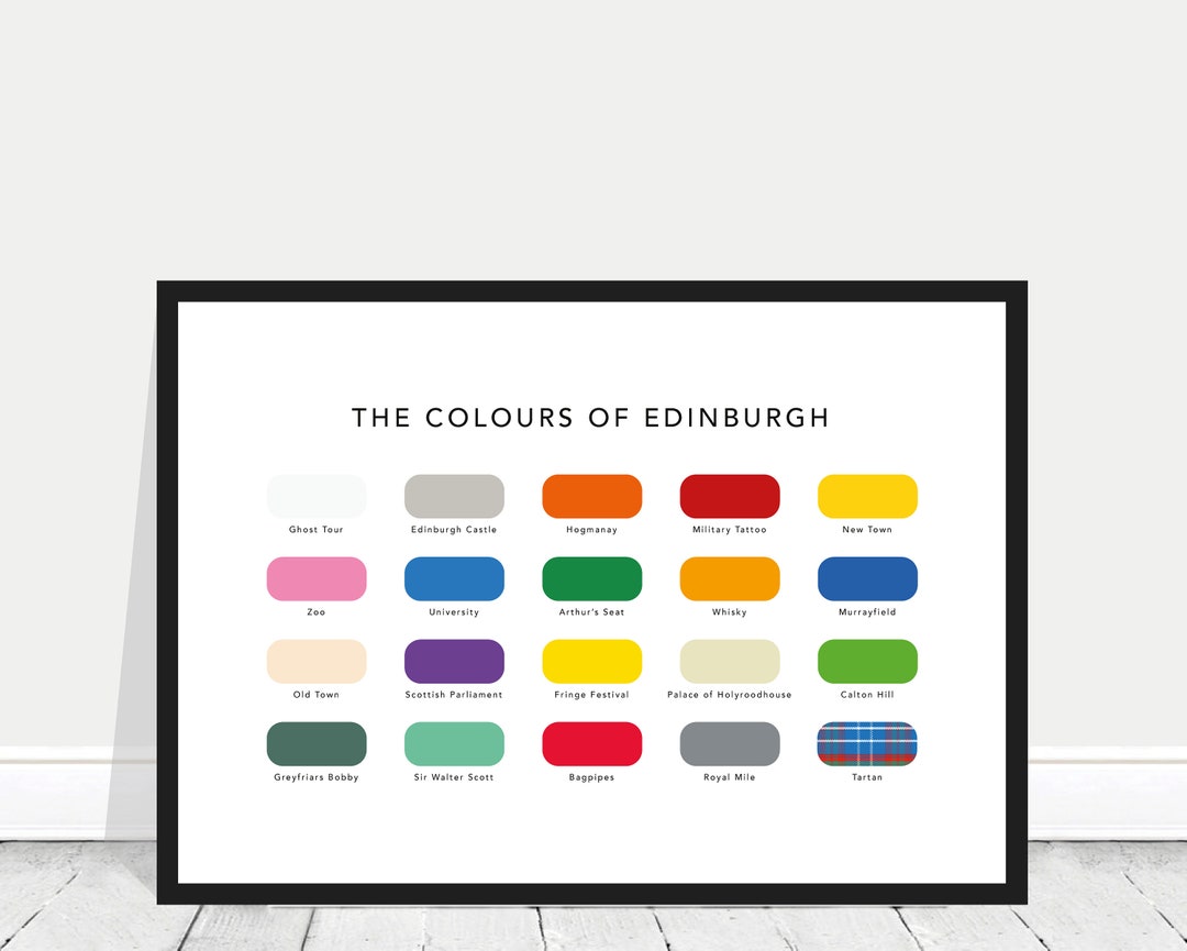The Colours of Edinburgh Print / Edinburgh Paint Chart / Edinburgh Home
