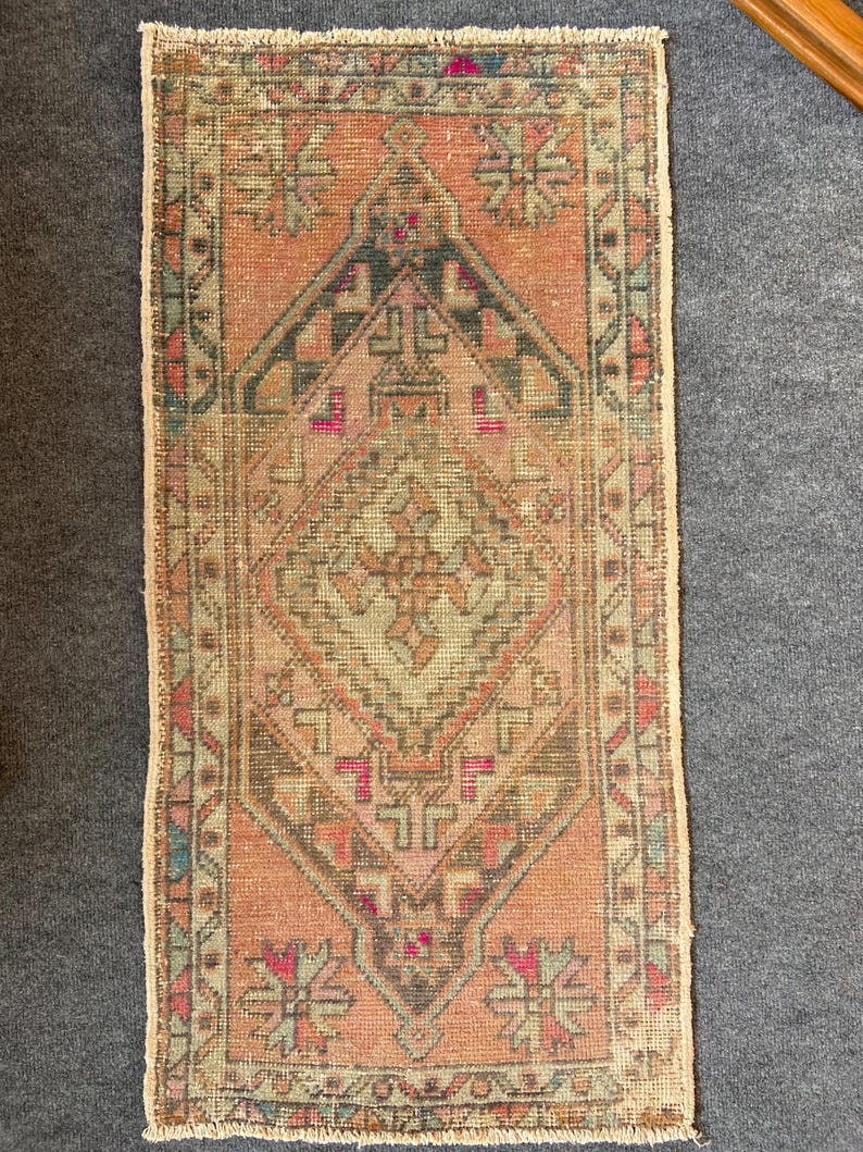Vintage Turkish Wool Rug, Muted Pastel Boho Anatolian Decor, 2x3 ...
