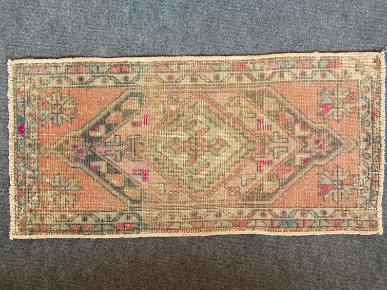 Vintage Turkish Wool Rug, Muted Pastel Boho Anatolian Decor, 2x3 ...