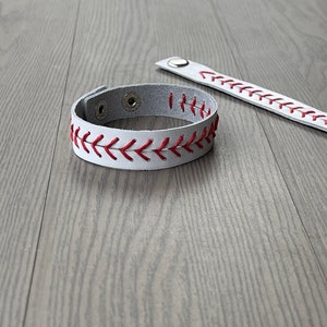 Leather Baseball Bracelet
