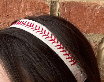 Leather Baseball Headband