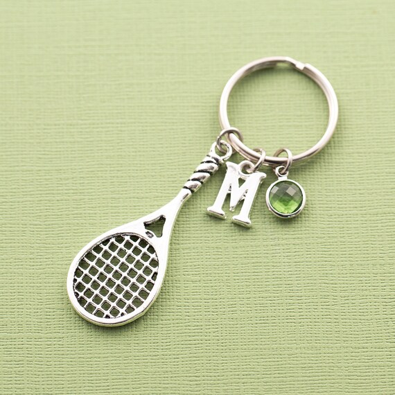 Personalized Tennis Racket Keychain Tennis Keyring Etsy UK
