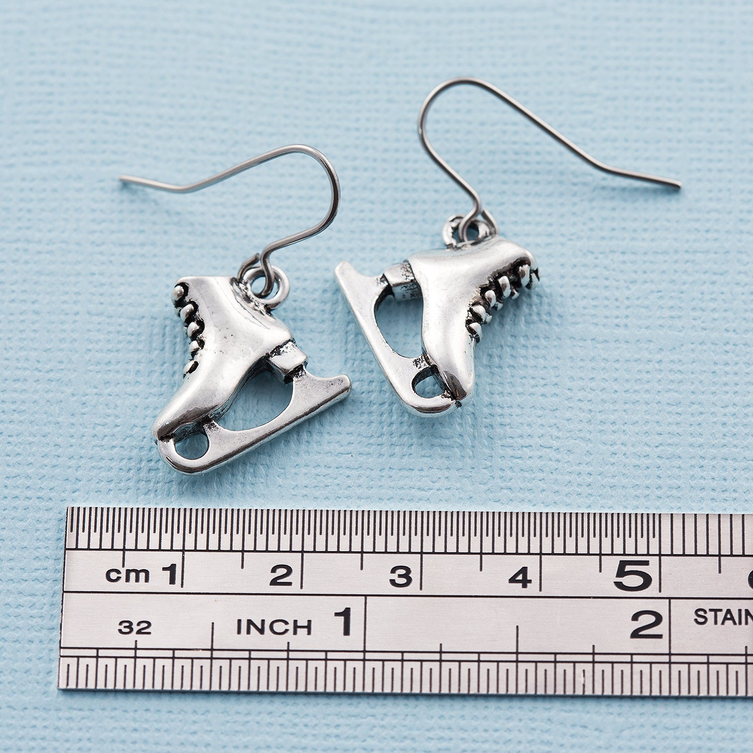 Ice Skate Earrings Hypoallergenic Steel Ear Wires Earwires Etsy UK