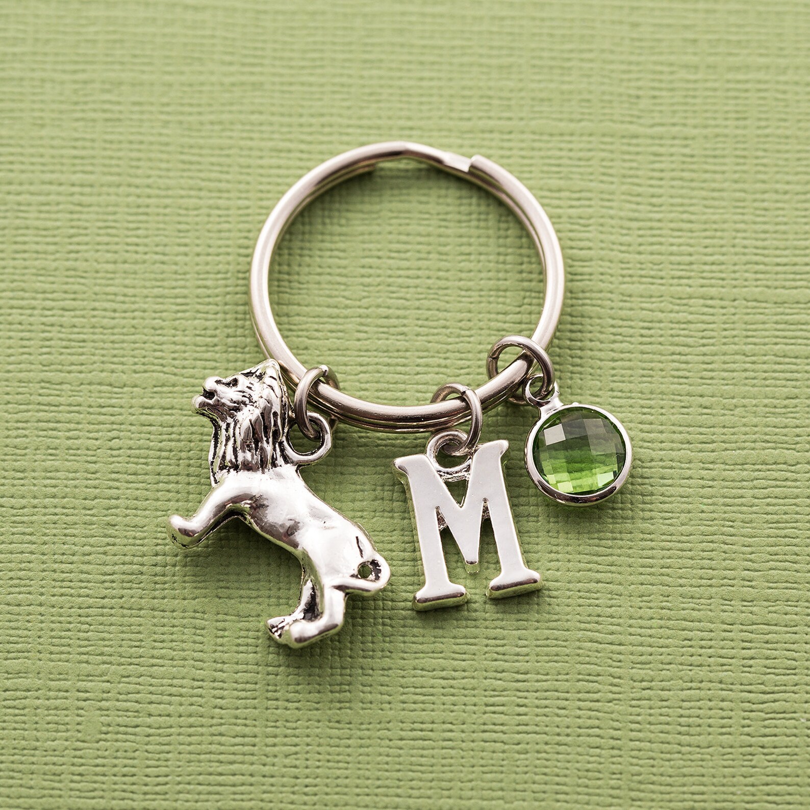 Personalized Lion Keychain Lion Keyring Leo Star Sign Etsy UK