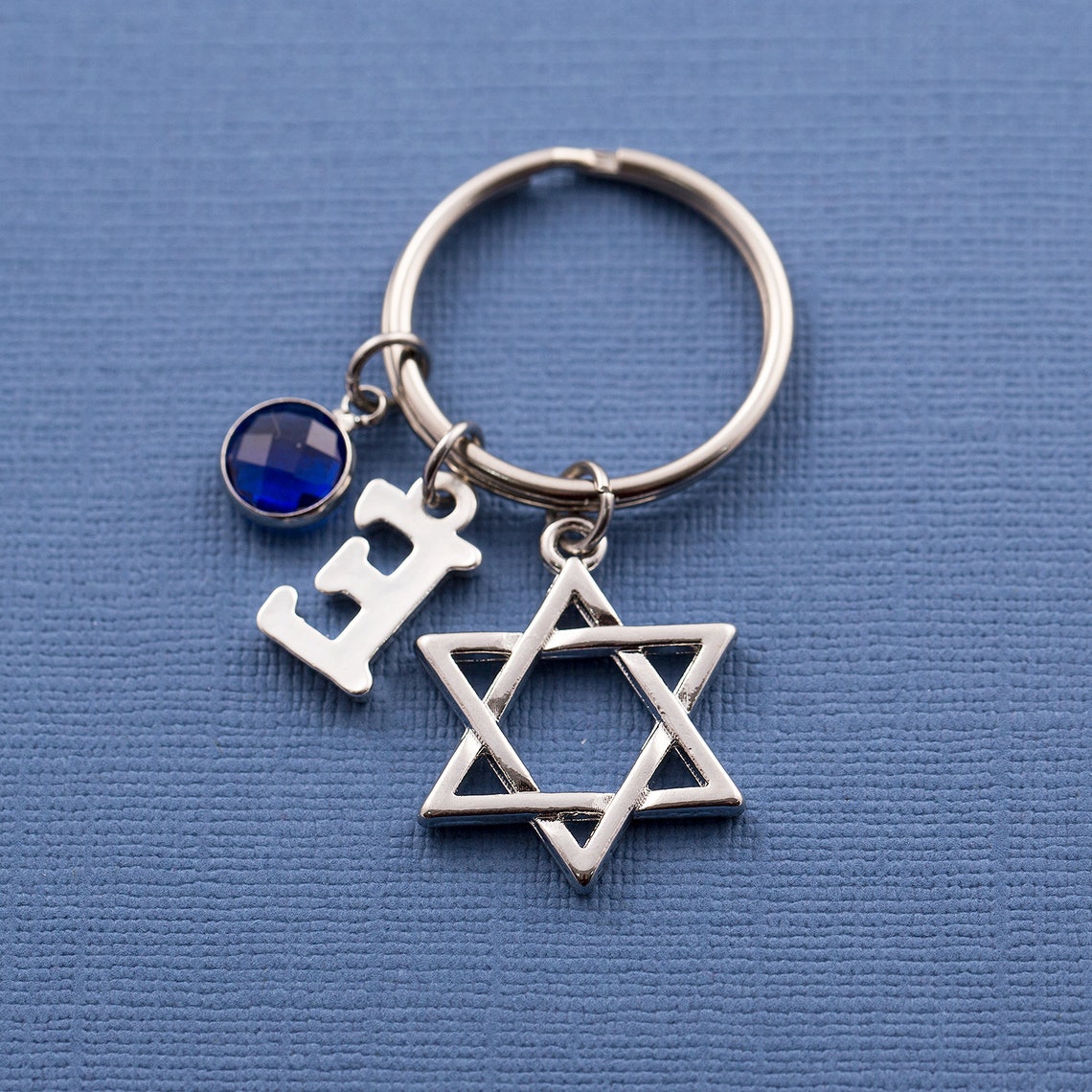 Personalized Star of David Keychain Star of David Keyring - Etsy UK