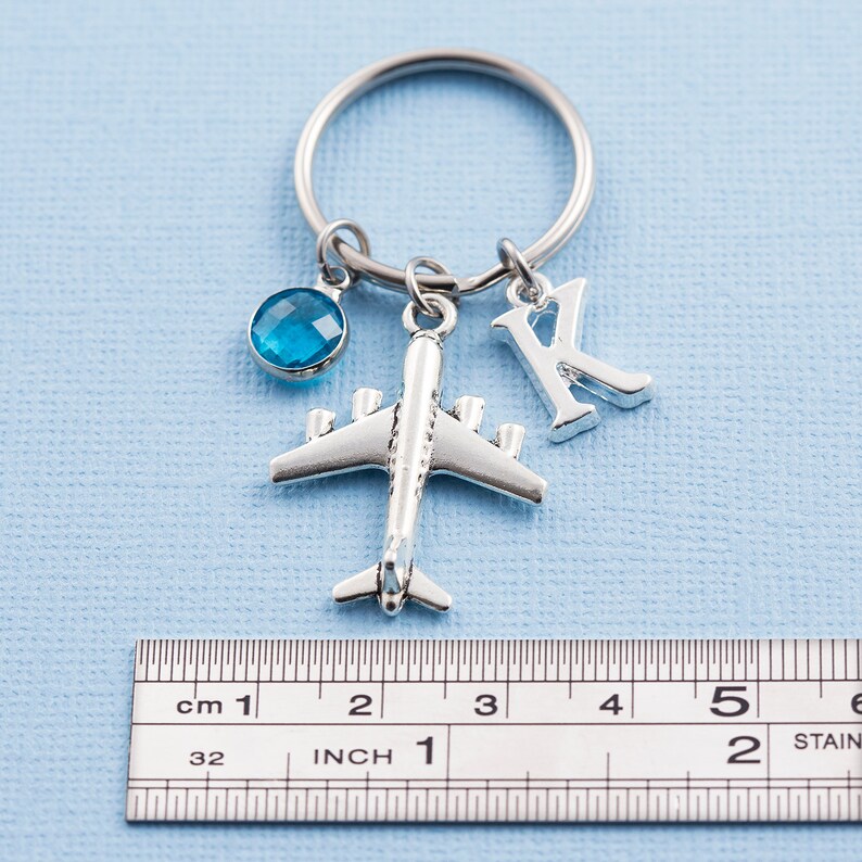 Personalized Airplane Keychain Aeroplane Keyring Custom Etsy