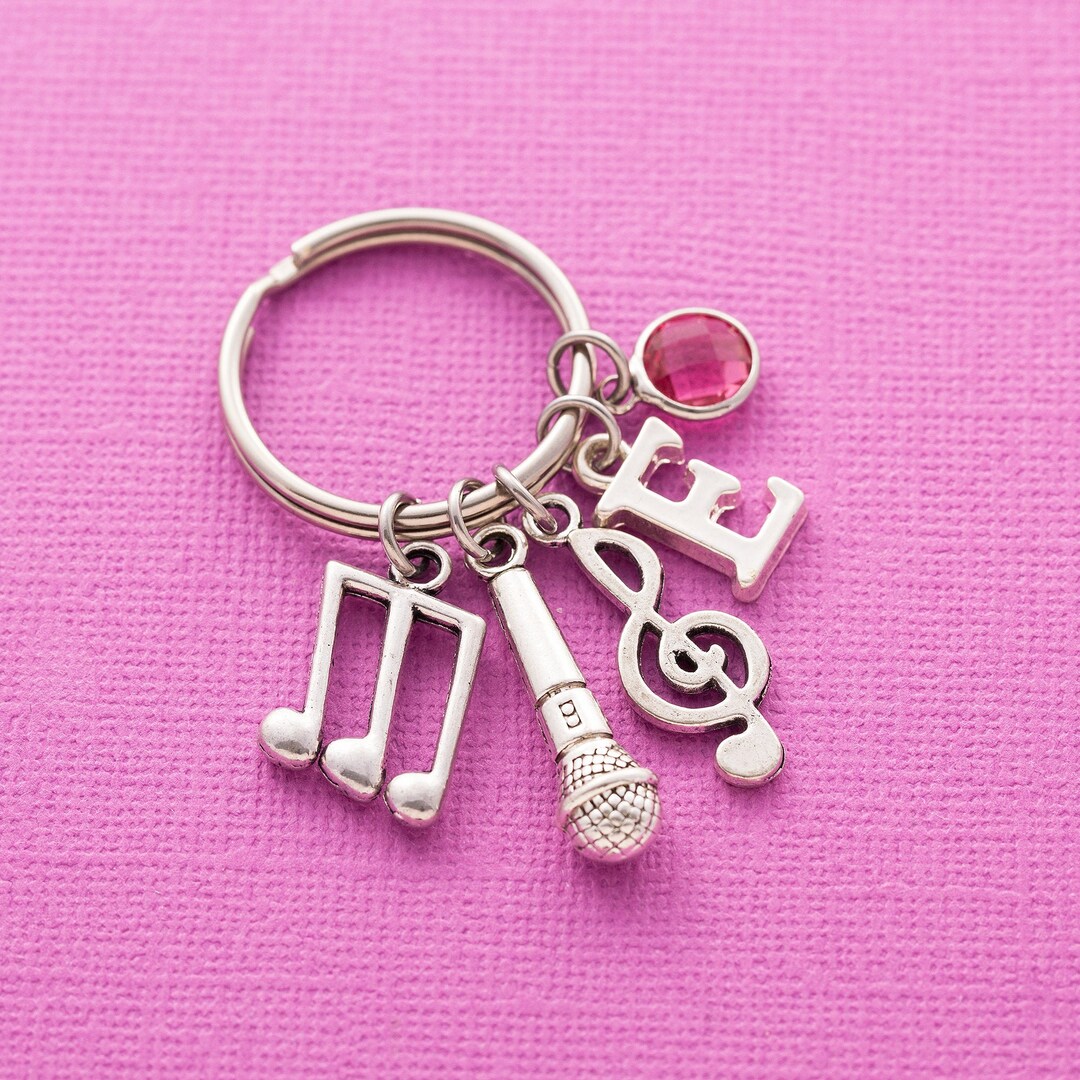 Personalized Microphone Keychain Microphone Keyring Custom Etsy UK