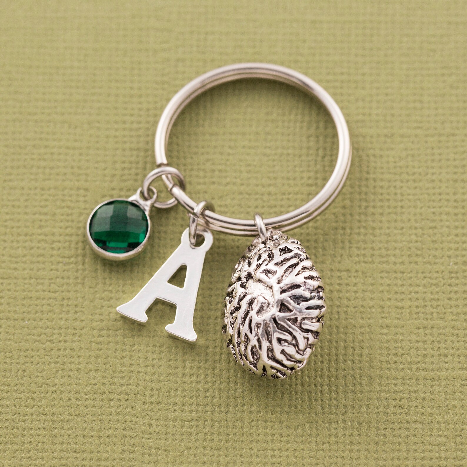 Personalised hedgehog keyring custom keychain birthstone | Etsy