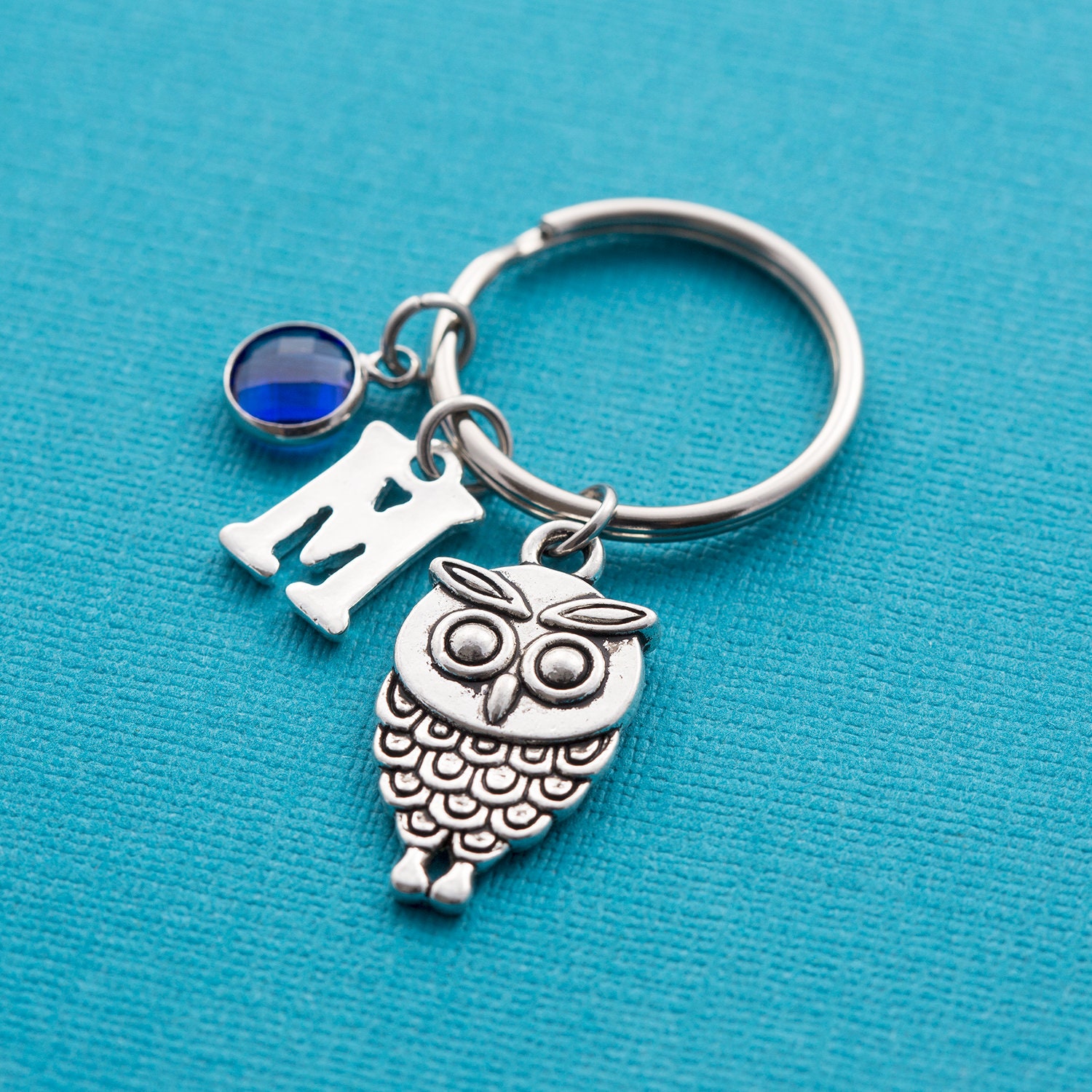 Personalized Owl Keychain Owl Keyring Personalized Owl Gift Etsy UK