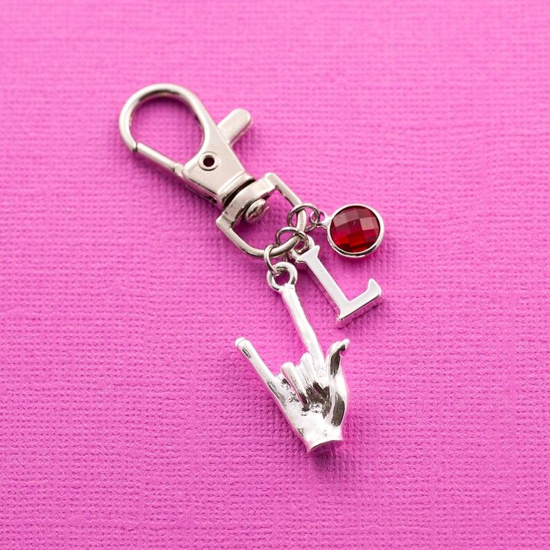 Sign Language Purse Charm I Love You Sign Zipper Charm Bag Etsy