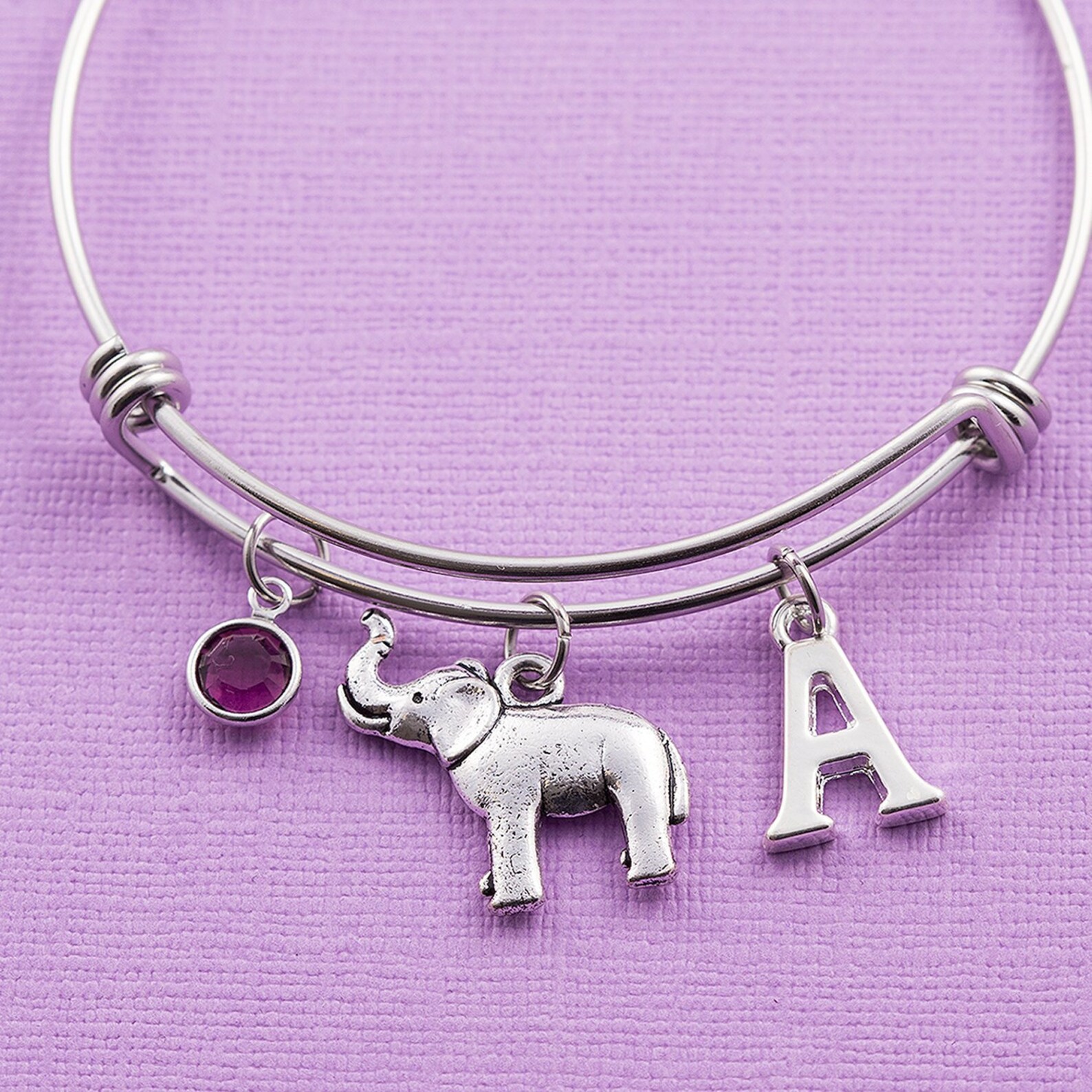 Elephant Bracelet Personalized Jewelry Elephant Charm Etsy