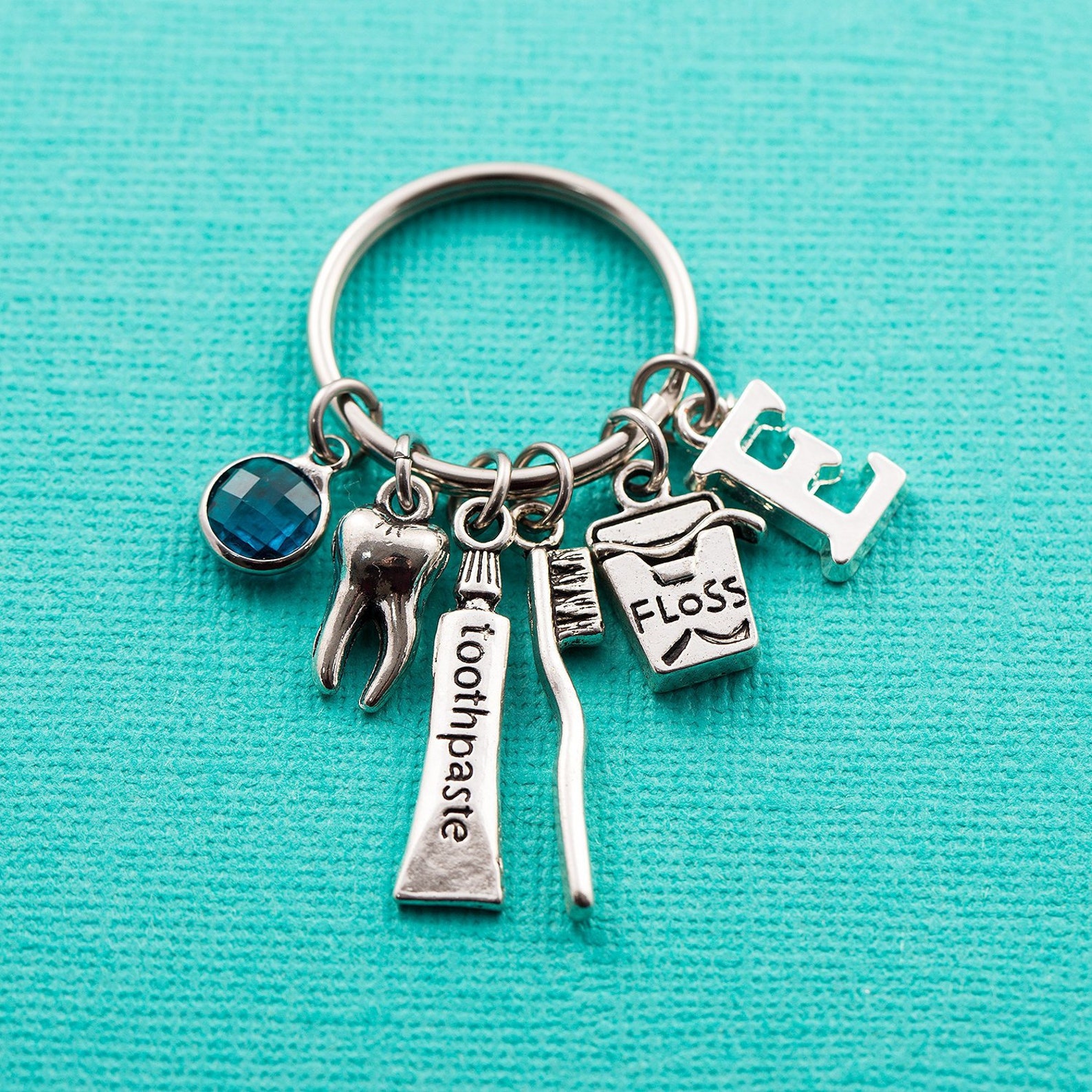 Personalized Dentist Keychain Dentist Keyring Custom Etsy