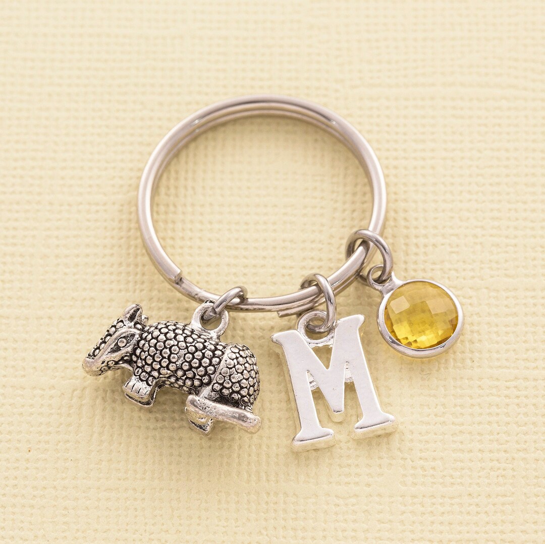 Personalised Armadillo Keyring Custom Keychain Animal Etsy UK