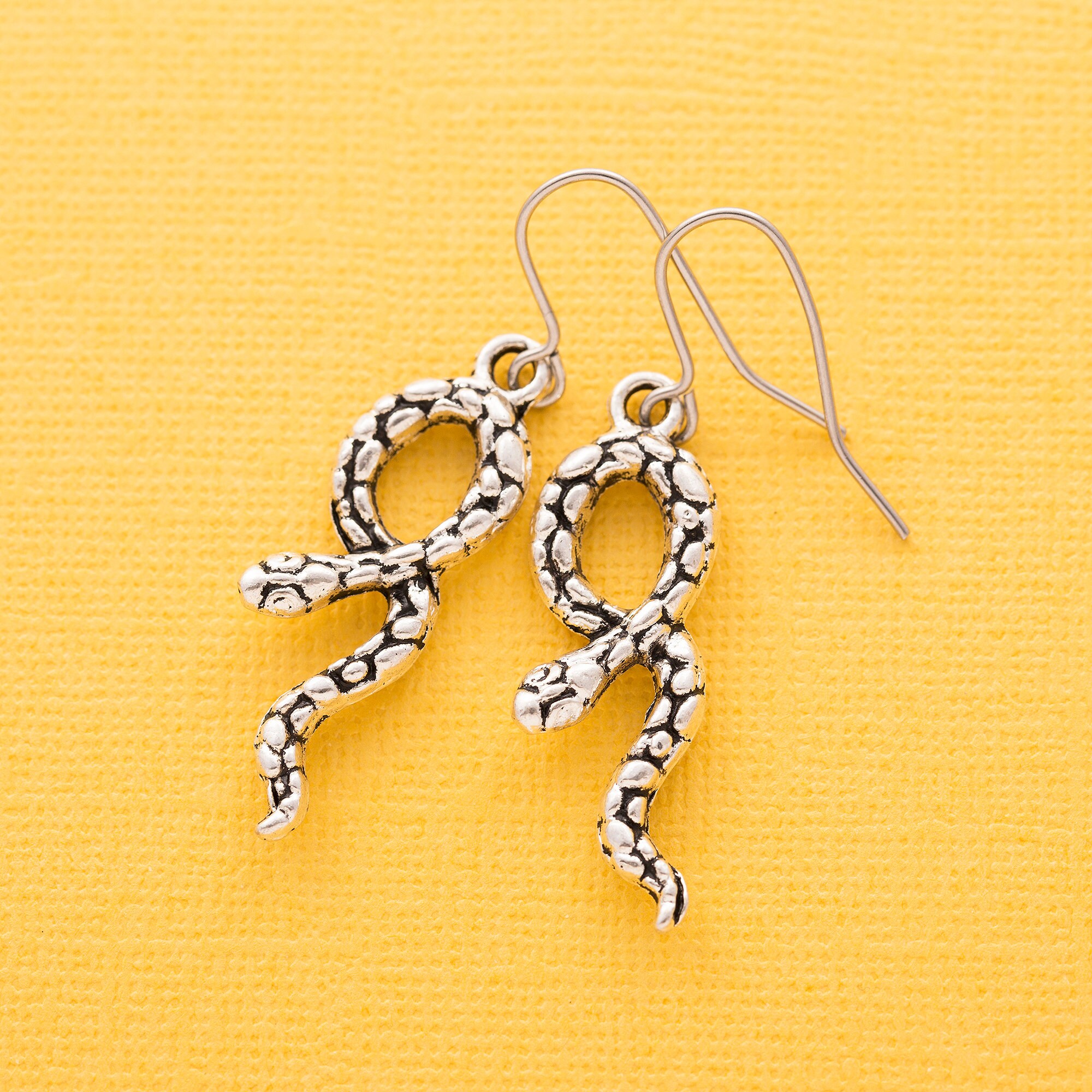 Snake earrings snake jewellery hypoallergenic steel ear Etsy