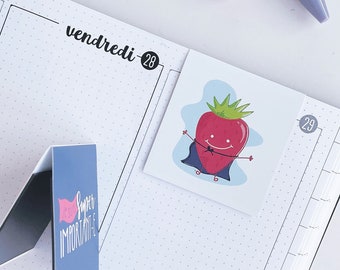 Magnetic bookmark "Strawberry" | Magnetic Bookmark| Magnetic bookmark | Planner bookmark