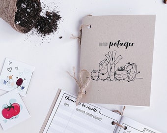 Cahier POTAGER | Petit cahier | Préparation des semis et du potager | Notes Potager | Soins du potager
