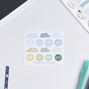 LEAVE Stickers Small leaf Reusable Stickers Planners Planner stickers stickers organization image 1