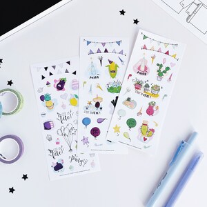 PARTY Stickers | Birthday | Reusable Stickers | Planners | Planner stickers | Birthday stickers | organization