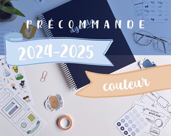 PRÉCOMMANDE | COULEUR Agenda 2024-2025 | Style bullet Journal | Bujo | Bullet journal | Planificateur | Organisateur | Bullet Journal