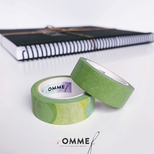 Decorative adhesive tapes| Vintage Soft Green | Duo Washi tape |  Planner craft tape | Decorative ribbons
