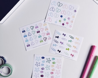 TROMBONE and PUNA stickers| Small sheet | Reusable stickers| | Planners Planner stickers | stickers| organization