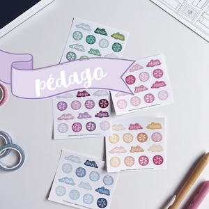 PEDAGO stickers | Small leaf | Reusable Stickers | Planners | Planner stickers | stickers | organization