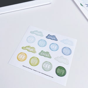 LEAVE Stickers Small leaf Reusable Stickers Planners Planner stickers stickers organization image 2