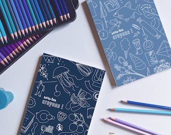 CARNET À COLORIER | 5.5X8.25" | Coloriage | Illustrations | Crayons de couleur | Cahier à colorier | Dessins | Pad à colorier
