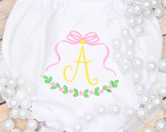 Baby Girl Monogrammed Bloomers/Diaper Cover