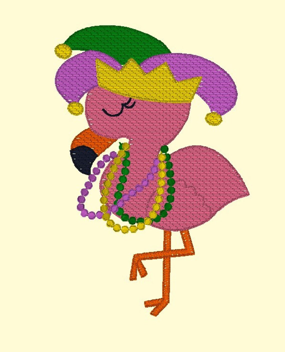 mardi gras flamingo