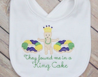 King Cake Baby Bib, New Orleans Baby Gift, NOLA Baby Gift