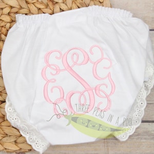 Baby Girl Monogrammed Bloomers/Diaper Cover