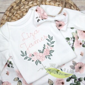 Newborn Swaddle, Bow and Bodysuit, Baby Gown, Newborn Coming Home Outfit