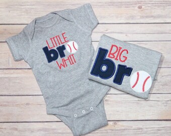 Little Brother Baseball  Shirt or Bodysuit