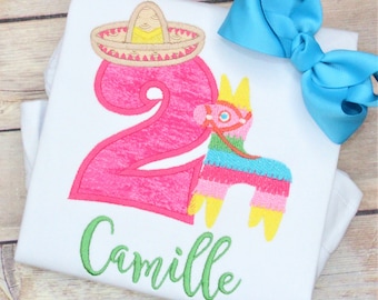 Fiesta Birthday Taco Tuesday ONE TWOsday TWO Shirt or Bodysuit Pinata Birthday