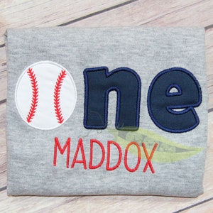 Baseball first birthday shirt, ONE Baseball Shirt or Bodysuit, Rookie of the year birthday shirt