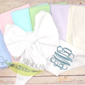 Bow Sash, Newborn Sash, Personalized Newborn Sash, Maternity Sash, Newborn Photography Prop, Seersucker Sash