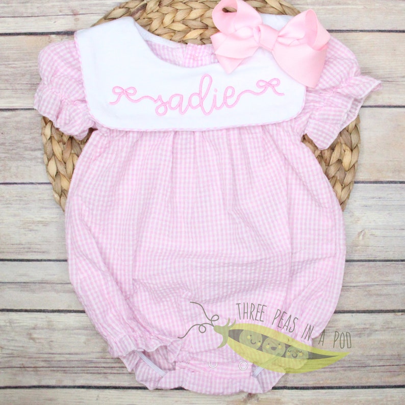 Baby Girl Romper Baby Girl Bubble Romper Ruffle Romper Etsy