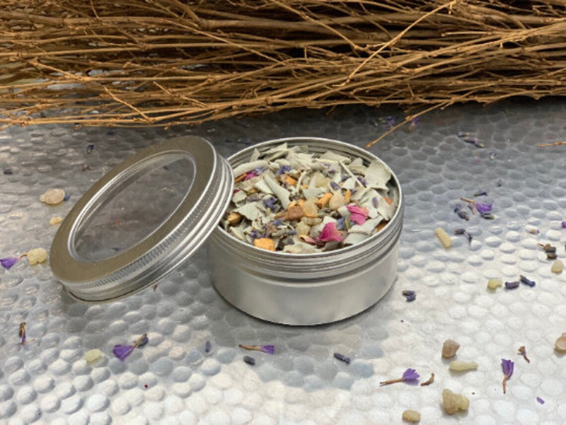 Home Cleansing Incense Blend White Sage Smudge Sacred Loose Etsy