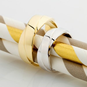 Braided wedding rings. Unique wedding bands. Couple rings. Solid gold rings. Gold wedding bands. His and hers wedding bands. Matching rings.