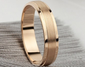 10k Solid Gold Wedding Band For Men & Women - Simple Polished Ring, 2mm-6mm Width, Sizes 5-13