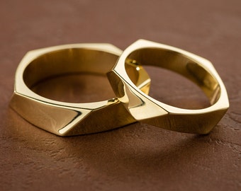 Gold wedding bands. Wedding rings Set. Unique wedding rings. Wedding bands gold. Matching wedding bands. Wedding rings. Couple rings.