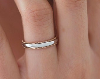 Elegant womens gold band with milgrain details. Wedding ring for women. Women's gold ring. Female wedding ring.Ring for her. Bridal ring