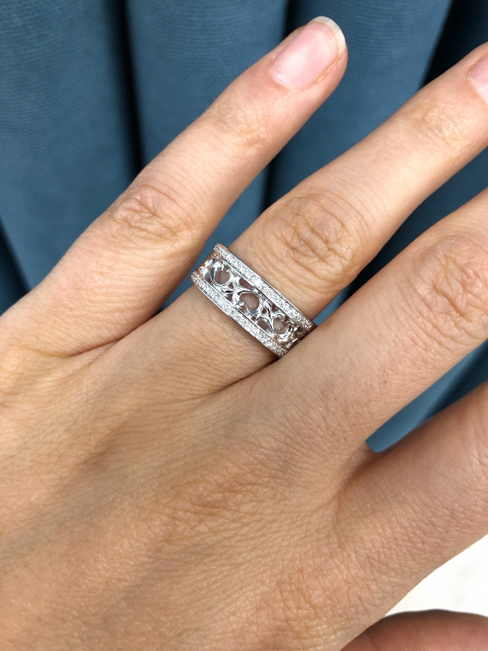 Wedding Bands With Floral Ornament. Unique Gold Wedding Bands. | Etsy